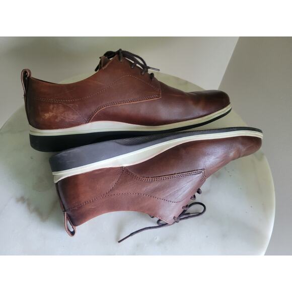 Amberjack The Original Brown Dress Shoe Leather Comfort Size 9.5
